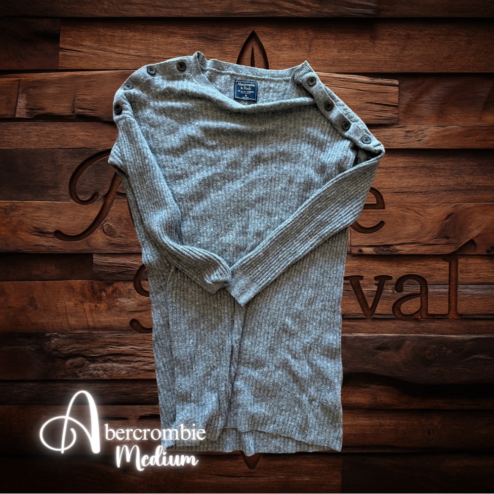 Abercrombie Gray Ribbed sweater dress
